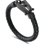 Black Leather Black Hardware diamond