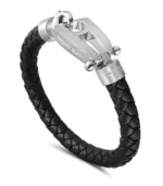 Black Leather Matt Silver Hardware - Image 2