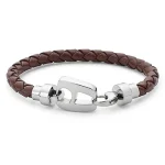 Brown Leather Polished Steel Hardware