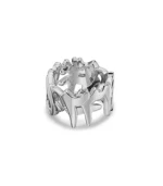 SQ Numbers Ring Matt Silver