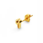 Number 6 Earring in Gold