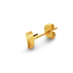 Number 2 Earring in Gold