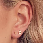 Number 1 Earring in Gold