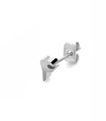 Number 4 Earring in Silver