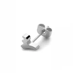 Number 3 Earring in Silver