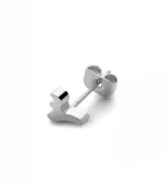 Number 3 Earring in Silver