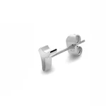 Number 2 Earring in Silver