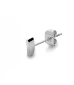 Number 1 Earring in Silver