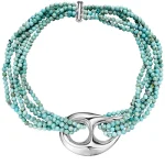 Luna Drop Choker - Silver / Turquoise