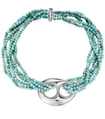 Luna Drop Choker - Silver / Turquoise