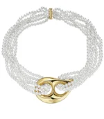 Luna Drop Choker - Gold / White