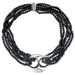Luna Drop Choker - Silver / Black