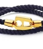 Navy Rope Polished Gold Hardware - Image 3