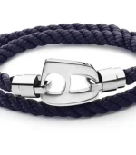 Navy Rope Polished Silver Hardware - Image 2