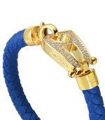 Blue Leather Gold Hardware diamond - Image 2