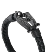 Black Leather Black Hardware diamond - Image 2