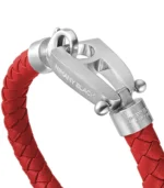Crimson Leather Matt Steel Hardware - Image 2