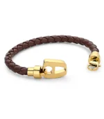 Brown Leather Polished Gold Hardware - Image 2