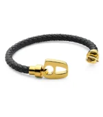 Black Leather Yellow Gold Hardware - Image 2