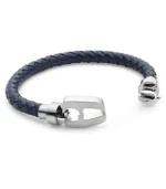 Navy Leather Steel Hardware - Image 2