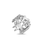 SQ Numbers Ring Matt Silver - Image 2