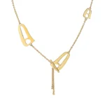 Triple Luna Necklace Gold - Image 4