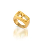 Brushed Gold-Plated Ring - Image 2