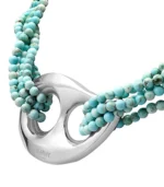 Luna Drop Choker - Silver / Turquoise - Image 4