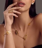 Triple Luna Necklace Gold - Image 2