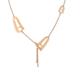 Triple Luna Necklace Rose Gold - Image 2