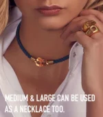 Navy Rope Polished Gold Hardware - Image 2