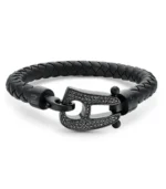 Black Leather Black Hardware diamond - Image 3