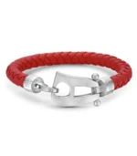 Crimson Leather Matt Steel Hardware - Image 3