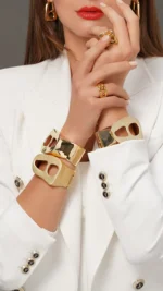 Polished Yellow Gold Cuff - Image 3