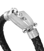 Black Leather Matt Silver Hardware - Image 4