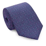 Navy / Pink Numbers Tie