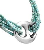 Luna Drop Choker - Silver / Turquoise - Image 3