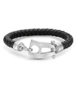 Black Leather Matt Silver Hardware - Image 5