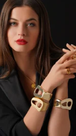 Polished Yellow Gold Cuff - Image 7