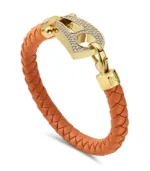 Orange Leather Gold Hardware diamond - Image 2