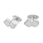 Never Alone Cufflink Vintage Steel