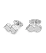 Never Alone Cufflink Vintage Steel