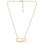 Luna Mono Necklace Yellow Gold - Image 4