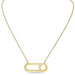 Luna Mono Necklace Yellow Gold - Image 3
