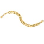 Unisex Curb Chain Bracelet - Gold - Image 3