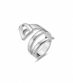Serpent Ring Polished Steel